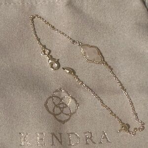 Kendra Scott adjustable gold & white stone bracelet